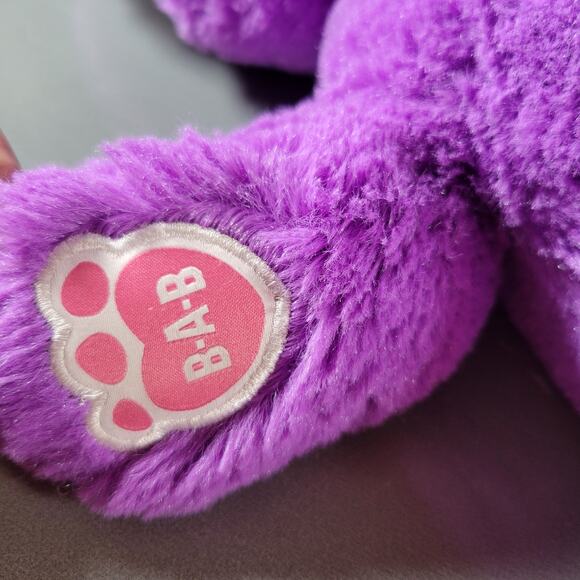 Build-A-Bear Purple Cat 2017, Pink 2011 Teddy Bear Plush Lot 2 Stuffed Animal - Picture 5 of 16